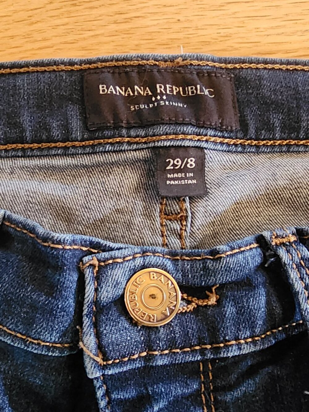 Banana Republic Sculpt Skinny Jeans Dark Wash Size 29/8 Stretch